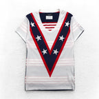 yoshio kubo × LOVELESS V-neck T-shirt M White Star pattern GUILD PRIME exclusive Made in Japan