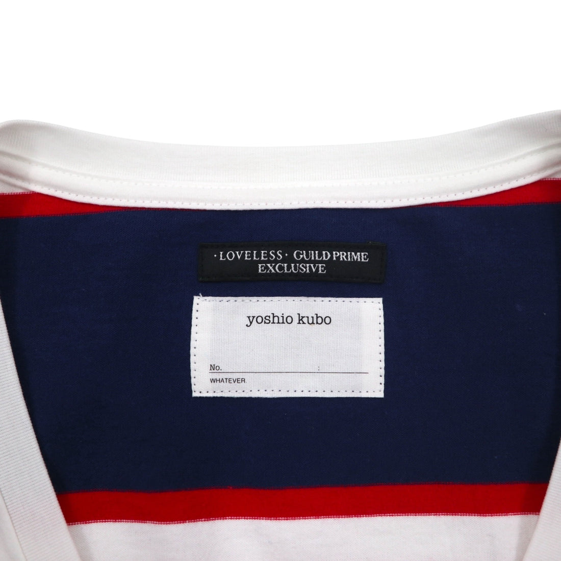 yoshio kubo × LOVELESS V-neck T-shirt M White Star pattern GUILD PRIME exclusive Made in Japan