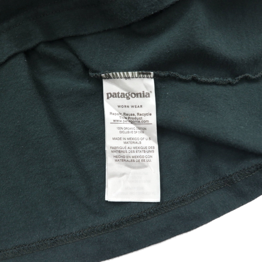Patagonia Shop Sticker Cotton Long Sleeve T-Shirt, Size L/S, Size 2XL, Green, Organic Cotton, Product Number 39040, Made in Mexico