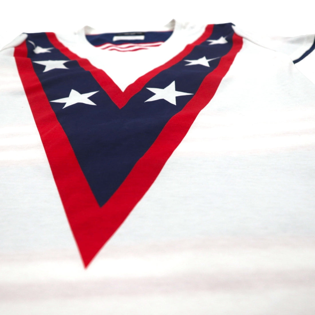 yoshio kubo × LOVELESS V-neck T-shirt M White Star pattern GUILD PRIME exclusive Made in Japan