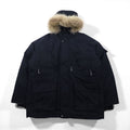 Columbia Ice Wind Parka Down Jacket, XL, Black, Detachable Fur, Drawcord, XM5329