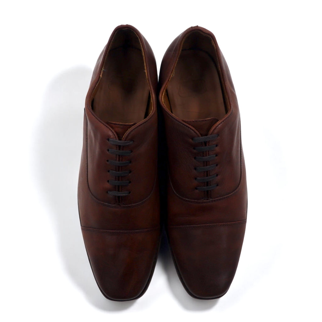Thursday Boot Company Straight Tip Oxford Dress Shoes 28cm Brown Leather Limited Edition New York Designed HAND CRAFTED Made in Mexico