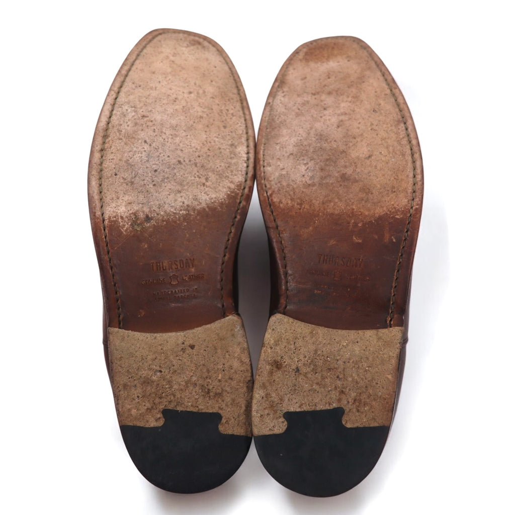 Thursday Boot Company Straight Tip Oxford Dress Shoes 28cm Brown Leather Limited Edition New York Designed HAND CRAFTED Made in Mexico