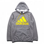 adidas Essentials Big Logo Pullover Hoodie S Grey CLIMALITE AZ2564
