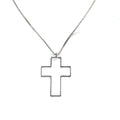 GUCCI Made in Italy Open Cross Necklace Pendant Silver SV925 Cross 3D Cross
