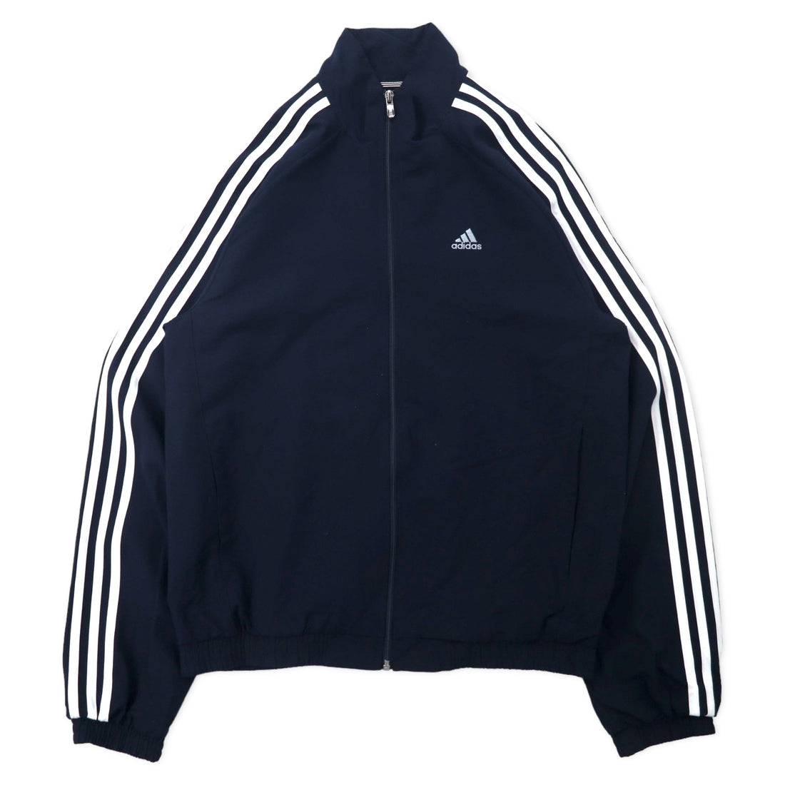 日本然リトテ-古着オンライン-adidas トラックジャケット ジャージ S ネイビー ポリエステル 3ストライプ ワンポイントロゴ刺繍 CLIMA 365-Adidas Track Jacket Jersey S Navy Polyester 3 Striped One Point Logo embroidery Clima 365