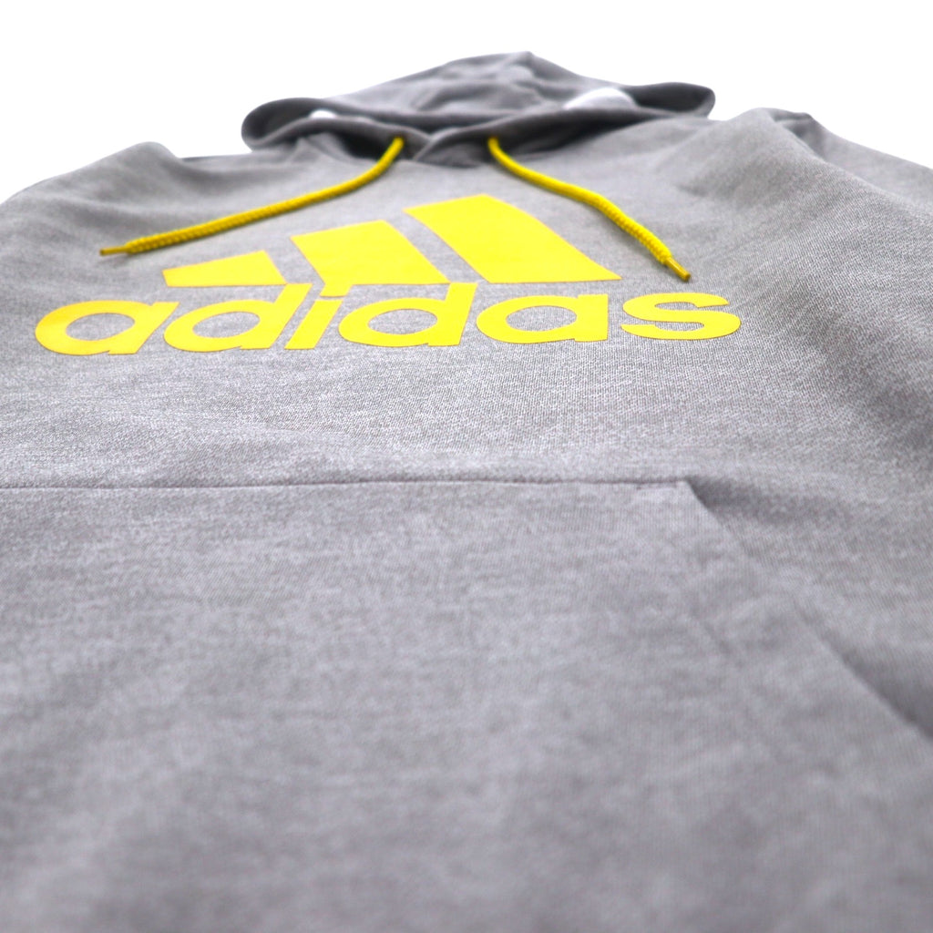 adidas Essentials Big Logo Pullover Hoodie S Grey CLIMALITE AZ2564