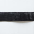 RUGBY Ralph Lauren skull leather belt in black wool with a silver buckle
