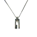 GUCCI Made in Italy G Plate Necklace Pendant Silver SV925