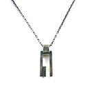 GUCCI Made in Italy G Plate Necklace Pendant Silver SV925