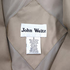 John Weitz ポーランド製 90年代 ダブルブレスト トレンチコート L ベージュ ベルト付き ライナー着脱式