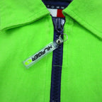 TOMMY HILFIGER 00s Half-Zip Polo Shirt, Medium, Green, Navy, Cotton