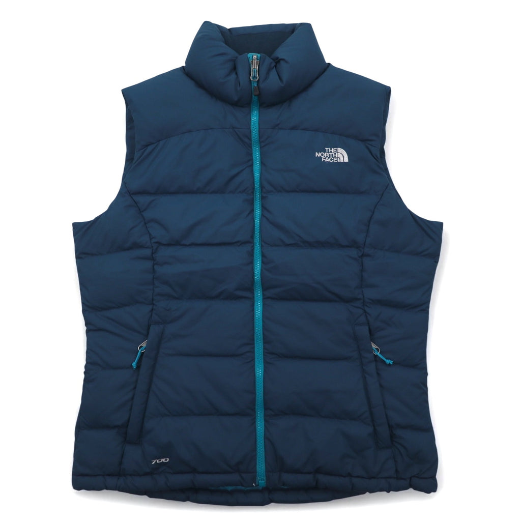THE NORTH FACE 700 Fill Nuptse Down Puffer Vest Down Vest M Navy US Standard AUDP