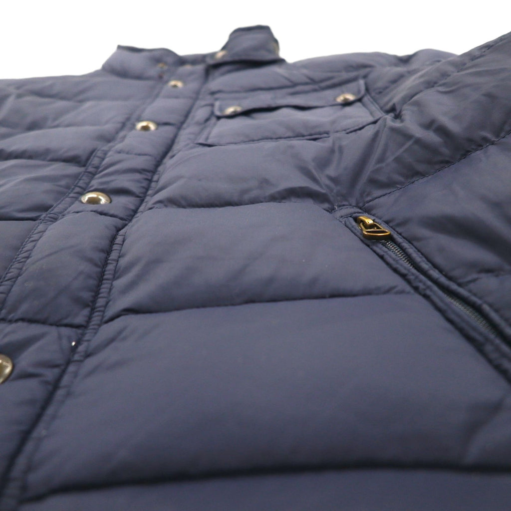 Polo Ralph Lauren ダウンジャケット XL ネイビー チンストラップ 胸ポケット スタンドカラー