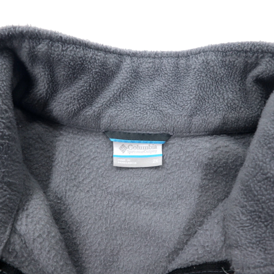 Columbia Bicolor Full Zip Fleece Jacket 2X Gray Black Polyester XS1247