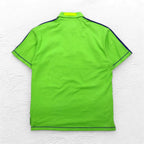 TOMMY HILFIGER 00s Half-Zip Polo Shirt, Medium, Green, Navy, Cotton