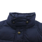 Polo Ralph Lauren ダウンジャケット XL ネイビー チンストラップ 胸ポケット スタンドカラー