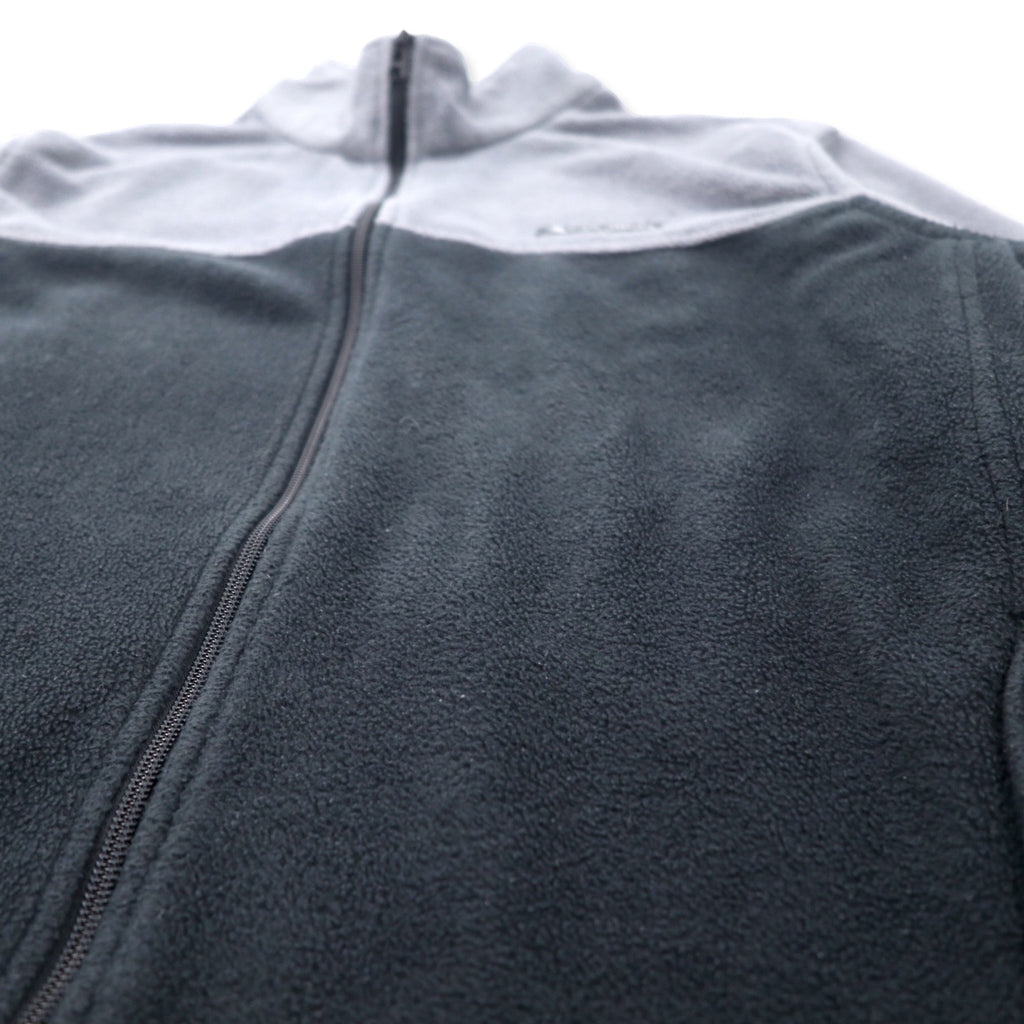 Columbia Bicolor Full Zip Fleece Jacket 2X Gray Black Polyester XS1247