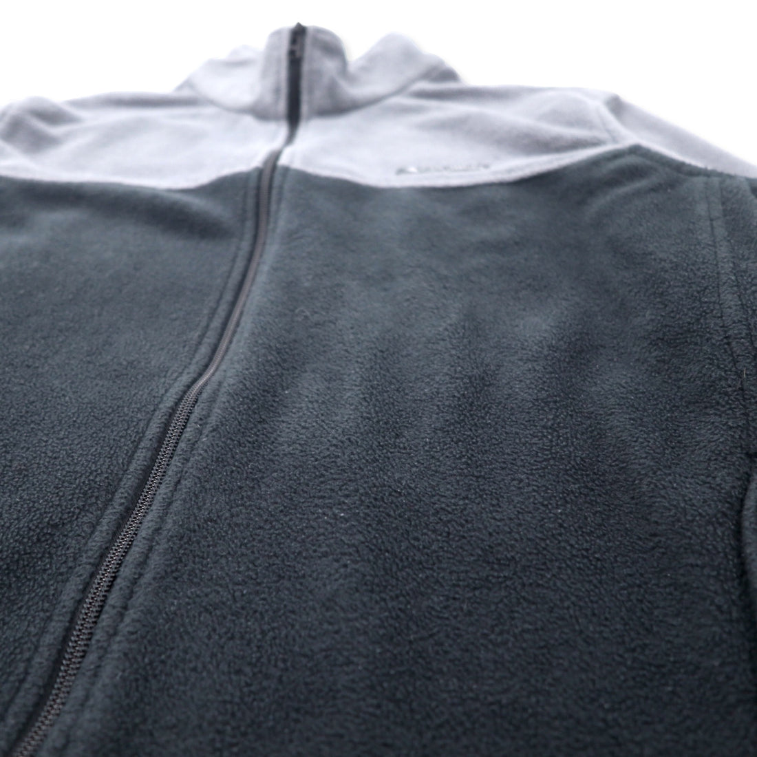 Columbia Bicolor Full Zip Fleece Jacket 2X Gray Black Polyester XS1247