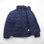 Polo Ralph Lauren ダウンジャケット XL ネイビー チンストラップ 胸ポケット スタンドカラー