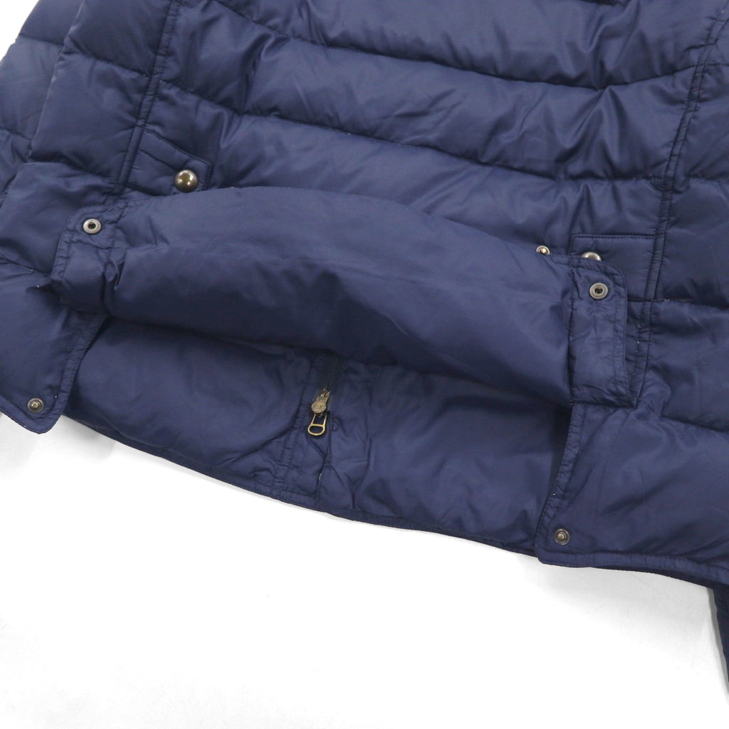 Polo Ralph Lauren ダウンジャケット XL ネイビー チンストラップ 胸ポケット スタンドカラー