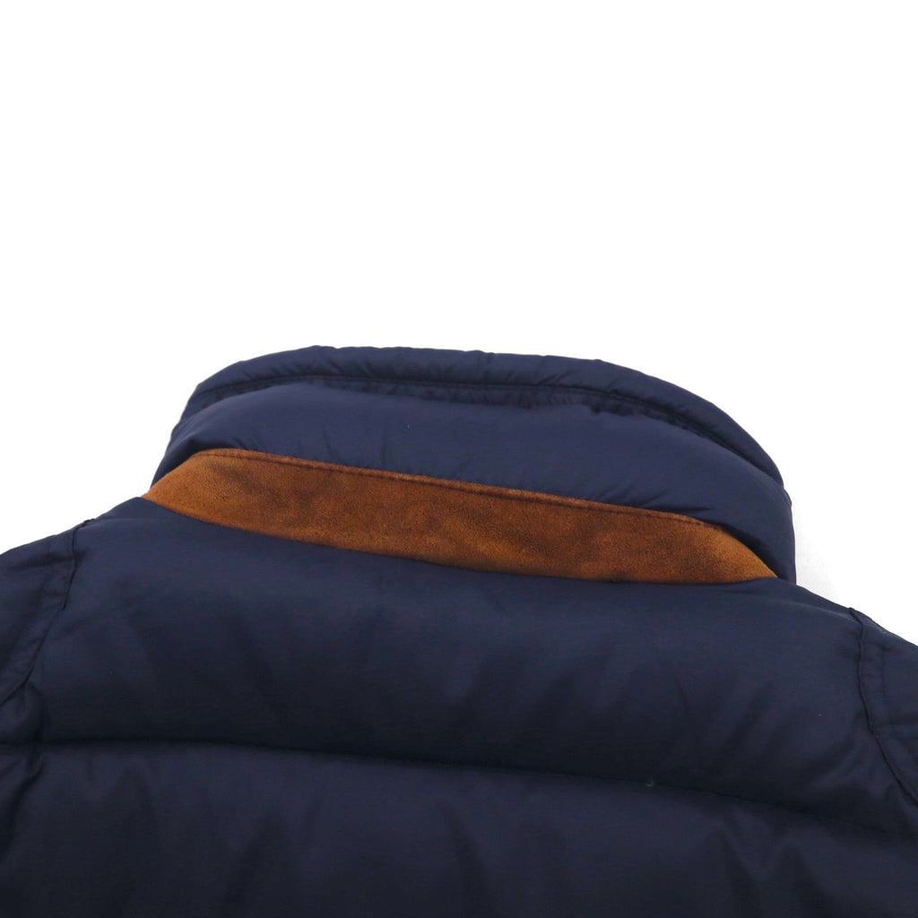 Polo Ralph Lauren ダウンジャケット XL ネイビー チンストラップ 胸ポケット スタンドカラー