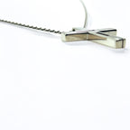 GUCCI Made in Italy Cutout G Cross Necklace Pendant Silver SV925