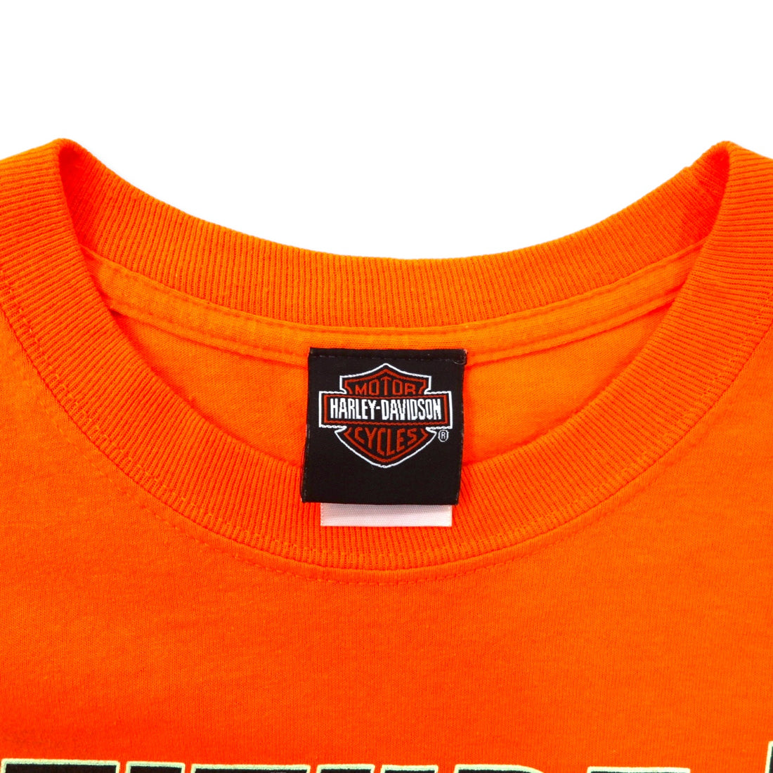 HARLEY DAVIDSON Fire Pattern Long Sleeve T-Shirt Long T-XL Orange Cotton ATTITUDE INCLUDED Big Size