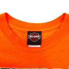 HARLEY DAVIDSON Fire Pattern Long Sleeve T-Shirt Long T-XL Orange Cotton ATTITUDE INCLUDED Big Size