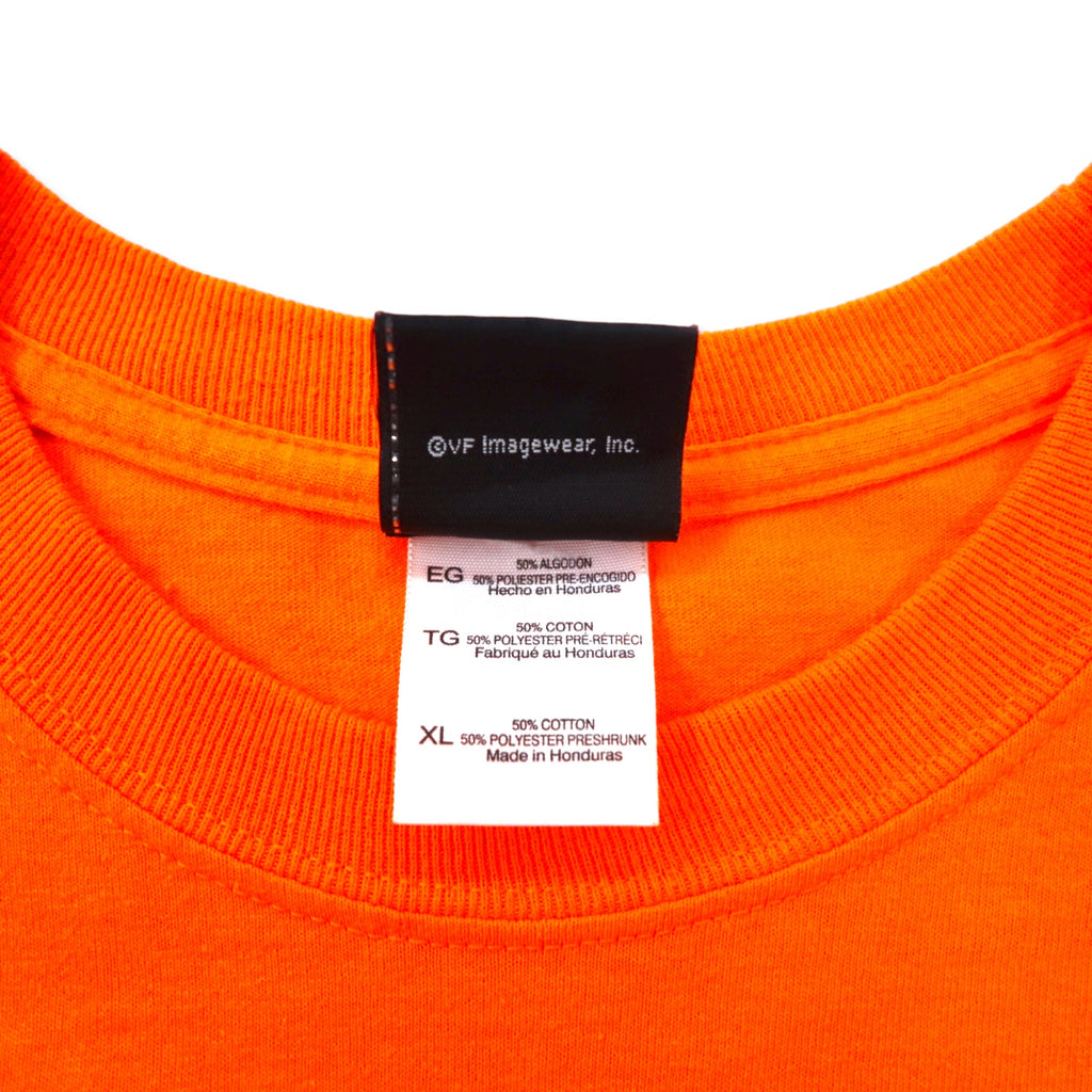 HARLEY DAVIDSON Fire Pattern Long Sleeve T-Shirt Long T-XL Orange Cotton ATTITUDE INCLUDED Big Size