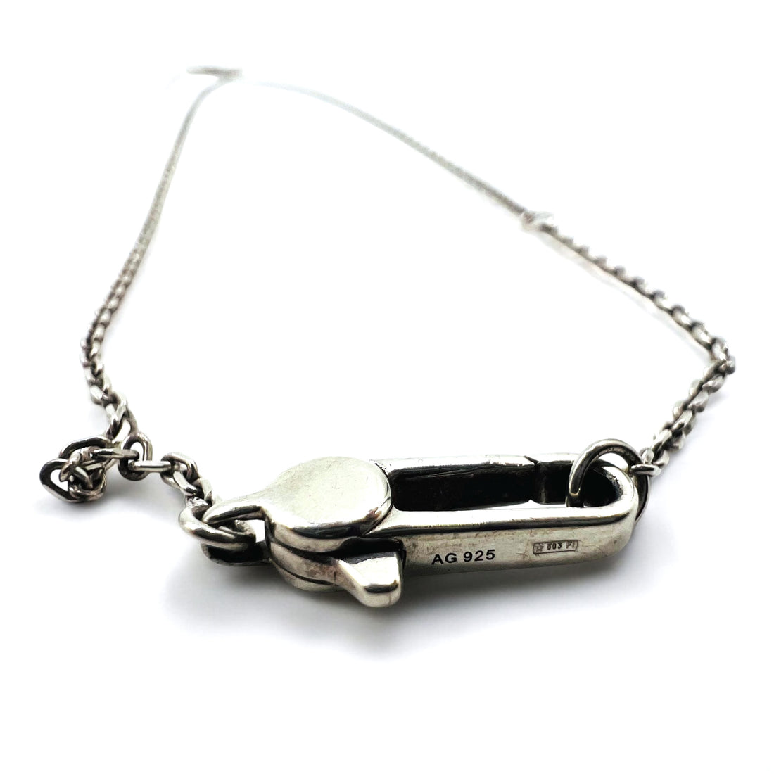 GUCCI Made in Italy Cutout G Cross Necklace Pendant Silver SV925