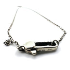 GUCCI Made in Italy Cutout G Cross Necklace Pendant Silver SV925