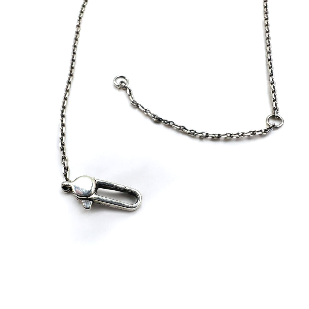 GUCCI Made in Italy Cutout G Cross Necklace Pendant Silver SV925
