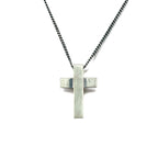 GUCCI Made in Italy Fancy Cross Necklace Choker Pendant Silver SV925 Cross