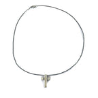 GUCCI Made in Italy Fancy Cross Necklace Choker Pendant Silver SV925 Cross