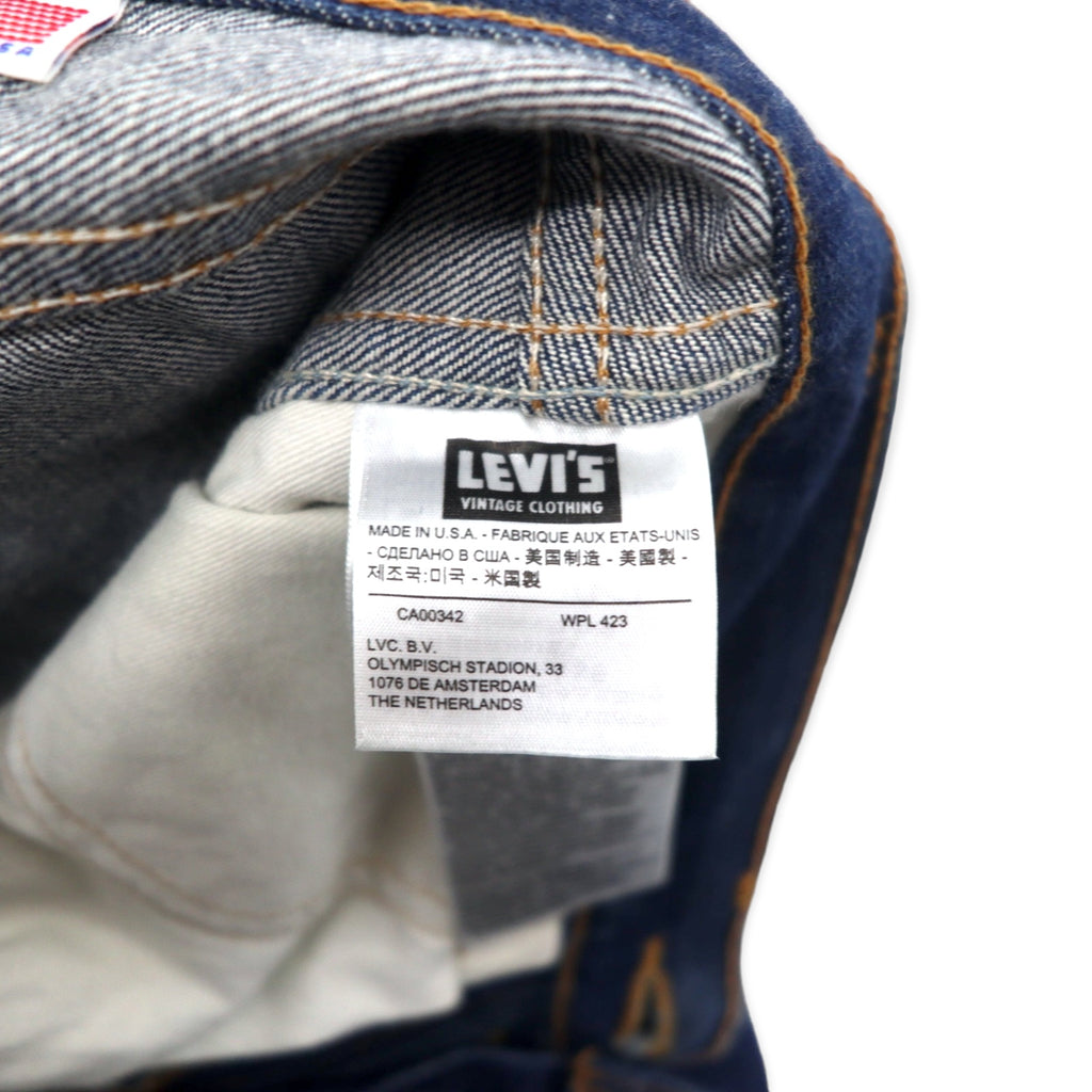 LEVIS VINTAGE CLOTHING (LVC) USA made 606 1969 model rigid denim pants size 28 blue cotton orange tab big E 42 TALON zip 30605-0050