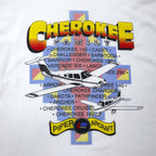 USA製 90年代 FRUIT OF THE LOOM プリント Tシャツ XXXL ホワイト コットン CHEROKEE 飛行機 BEST ビッグサイズ
