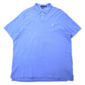 日本然リトテ-古着オンライン-POLO RALPH LAUREN ポロシャツ XXL ブルー コットン 鹿の子 CLASSIC FIT スモールポニー刺繍 ビッグサイズ-POLO RALPH LAUREN Polo Shirt XXL Blue Cotton Pique CLASSIC FIT Small Pony Embroidery Big Size
