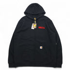 Carhartt full zip hoodie XL black fleece lining DELTA embroidery MIDWEIGHT HOODED ZIPFRONT SWEAT K122 Made in Mexico Unused item