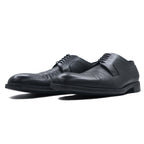 Salvatore Ferragamo Italian made plain toe dress shoes 26cm black grained leather 0478 B17