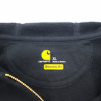 Carhartt full zip hoodie XL black fleece lining DELTA embroidery MIDWEIGHT HOODED ZIPFRONT SWEAT K122 Made in Mexico Unused item
