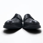 Salvatore Ferragamo Italian made plain toe dress shoes 26cm black grained leather 0478 B17