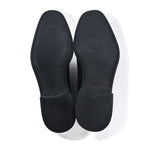 Salvatore Ferragamo Italian made plain toe dress shoes 26cm black grained leather 0478 B17