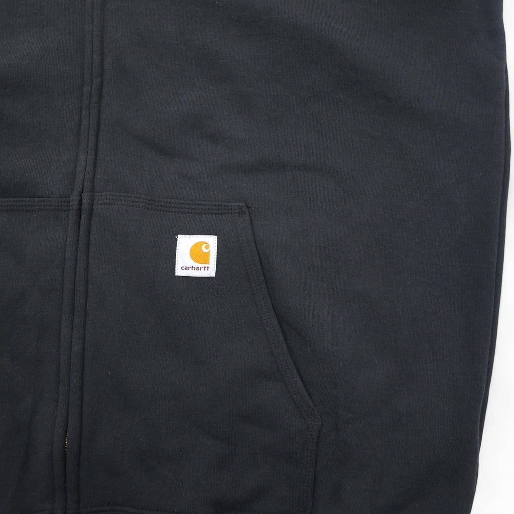 Carhartt full zip hoodie XL black fleece lining DELTA embroidery MIDWEIGHT HOODED ZIPFRONT SWEAT K122 Made in Mexico Unused item