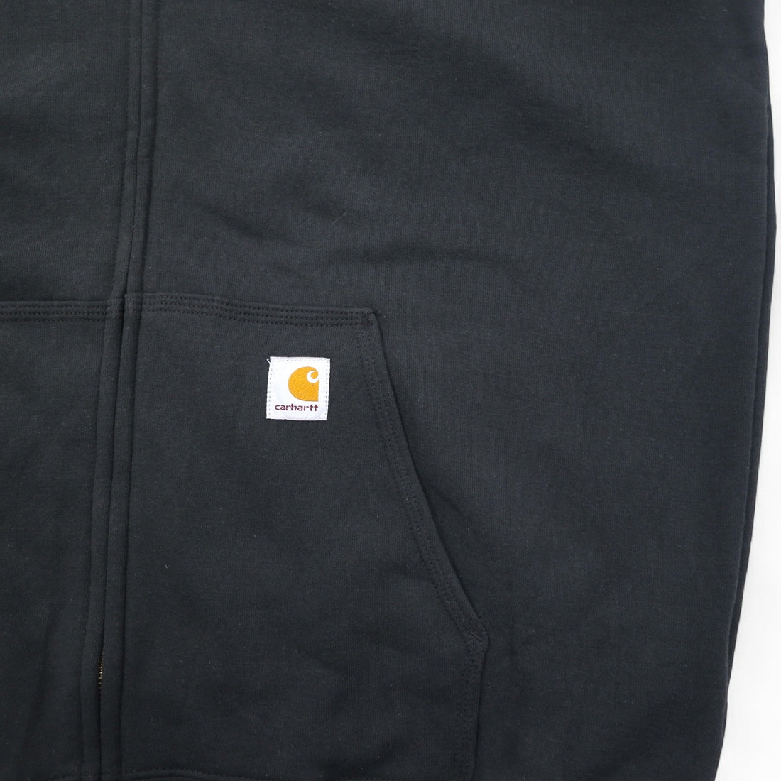 Carhartt full zip hoodie XL black fleece lining DELTA embroidery MIDWEIGHT HOODED ZIPFRONT SWEAT K122 Made in Mexico Unused item