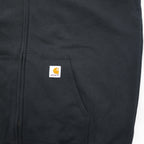 Carhartt full zip hoodie XL black fleece lining DELTA embroidery MIDWEIGHT HOODED ZIPFRONT SWEAT K122 Made in Mexico Unused item