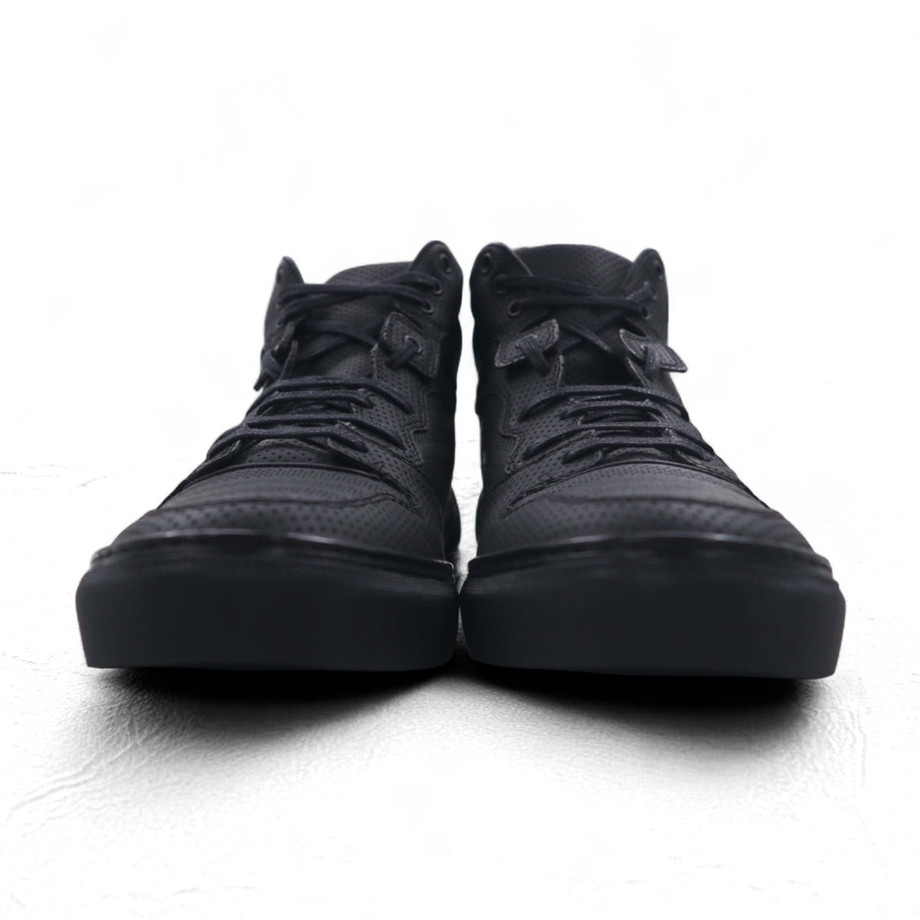 BALENCIAGA Monochrome High Sneakers 27cm Black Perforated Leather Perforated High 373406 Made in Spain Unused