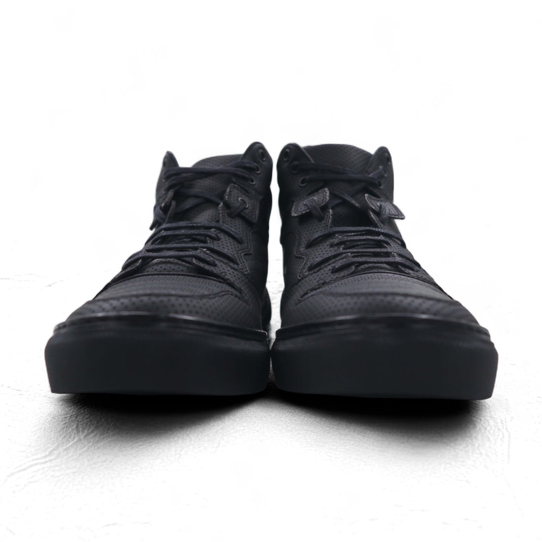 BALENCIAGA Monochrome High Sneakers 27cm Black Perforated Leather Perforated High 373406 Made in Spain Unused