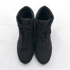 BALENCIAGA Monochrome High Sneakers 27cm Black Perforated Leather Perforated High 373406 Made in Spain Unused