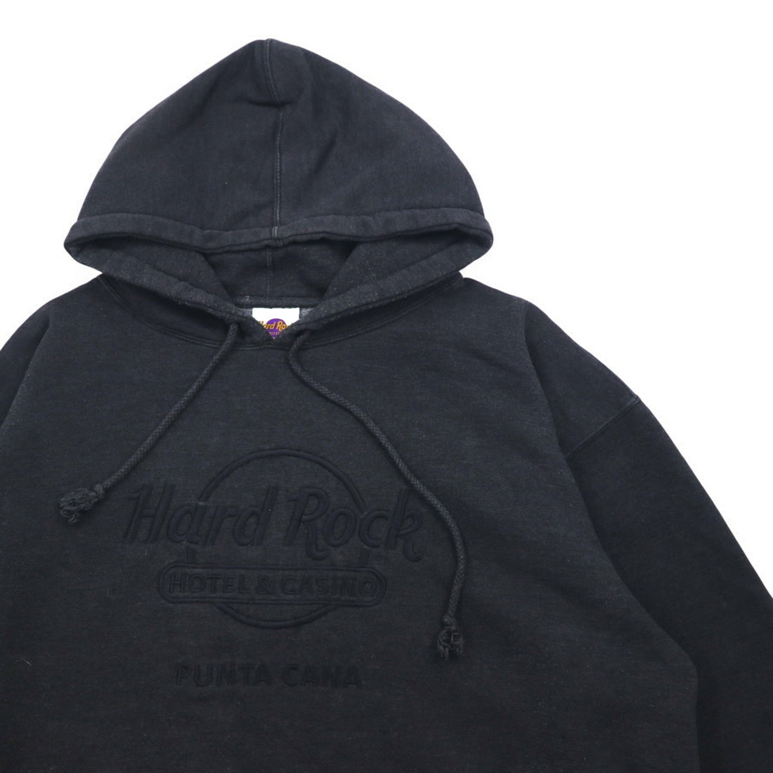 Hard Rock HOTEL 90s Logo Embroidered Pullover Hoodie XXL Grey PUNTA CANA